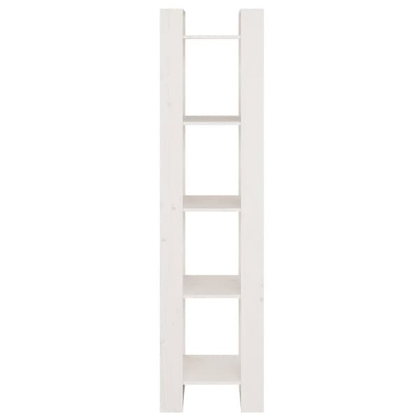 vidaXL Bokhylle/romdeler hvit 41x35x160 cm heltre furu