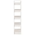 Miniatyrbilde 6 av 11: vidaXL Bokhylle/romdeler hvit 41x35x160 cm heltre furu