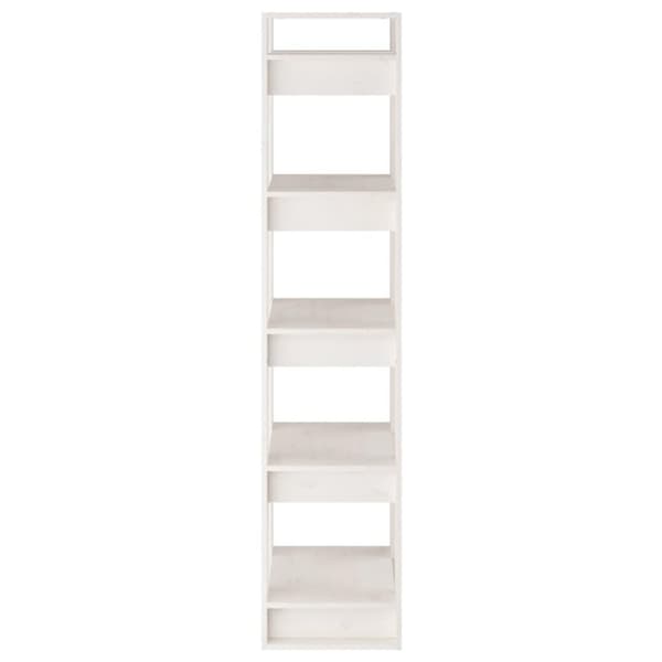 vidaXL Bokhylle/romdeler hvit 41x35x160 cm heltre furu