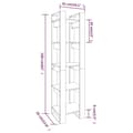 Miniatyrbilde 8 av 11: vidaXL Bokhylle/romdeler hvit 41x35x160 cm heltre furu