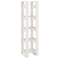Miniatyrbilde 1 av 11: vidaXL Bokhylle/romdeler hvit 41x35x160 cm heltre furu