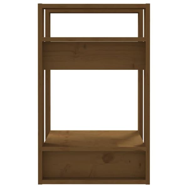 vidaXL Bokhylla/rumsavdelare honungsbrun 41x35x57 cm massiv furu