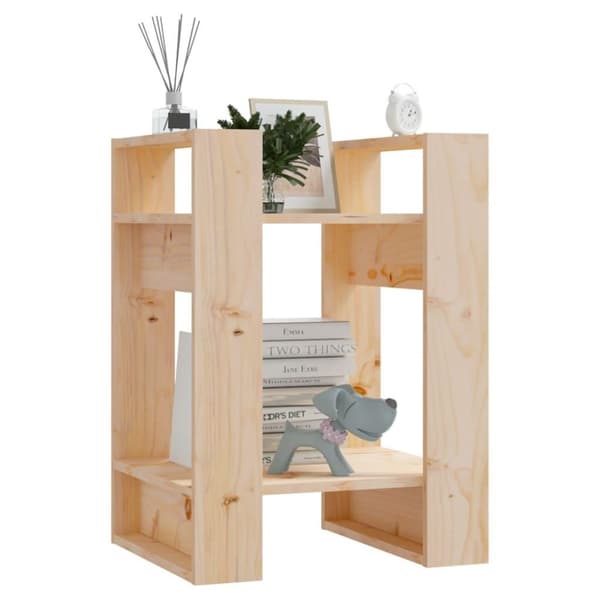 vidaXL Bokhylla/rumsavdelare 41x35x57 cm massiv furu