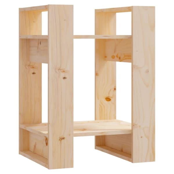 vidaXL Bokhylla/rumsavdelare 41x35x57 cm massiv furu