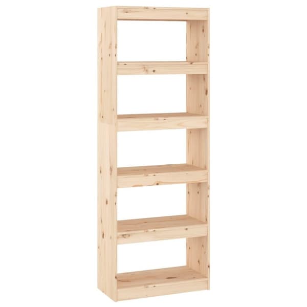 vidaXL Bokhylle/romdeler 60x30x167,5 cm heltre furu