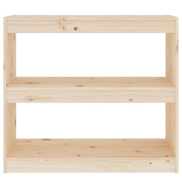 vidaXL bogreol/rumdeler 80x30x71,5 massivt fyrretræ