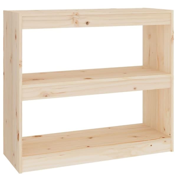 vidaXL bogreol/rumdeler 80x30x71,5 massivt fyrretræ