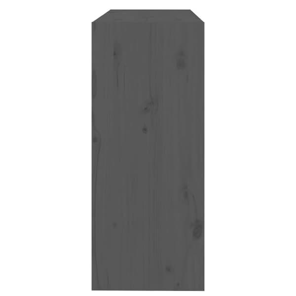 vidaXL bogreol/rumdeler 80x30x71,5 cm massivt fyrretræ grå