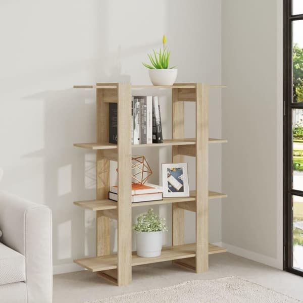 vidaXL bogreol/rumdeler 100x30x123,5 cm sonoma-eg