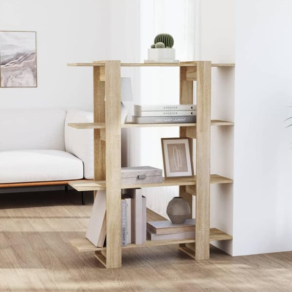 vidaXL bogreol/rumdeler 100x30x123,5 cm sonoma-eg