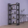 Miniatyrbillede 11 af 11: vidaXL bogreol/rumdeler 80x35x160 cm massivt fyrretræ grå