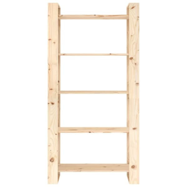 vidaXL bogreol/rumdeler 80x35x160 cm massivt fyrretræ
