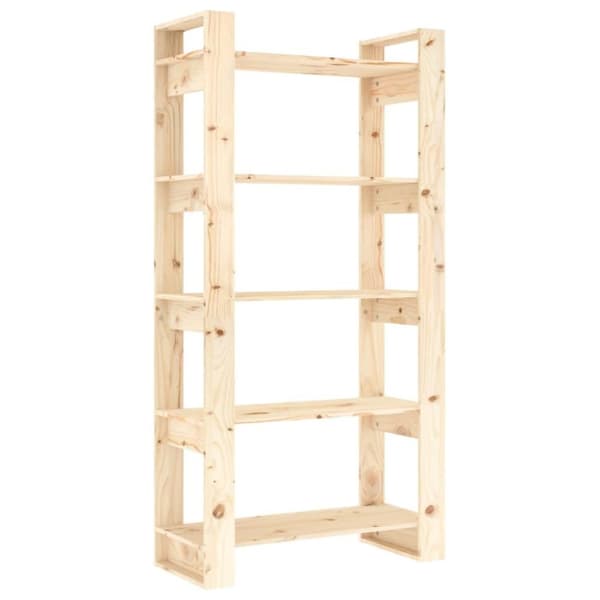 vidaXL bogreol/rumdeler 80x35x160 cm massivt fyrretræ