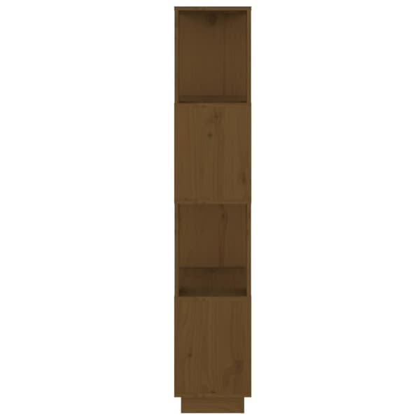 vidaXL bogreol/rumdeler 51x25x132 cm massivt fyrretræ gyldenbrun