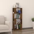 Miniatyrbilde 3 av 11: vidaXL Bokhylle/romdeler honningbrun 51x25x132 cm heltre furu