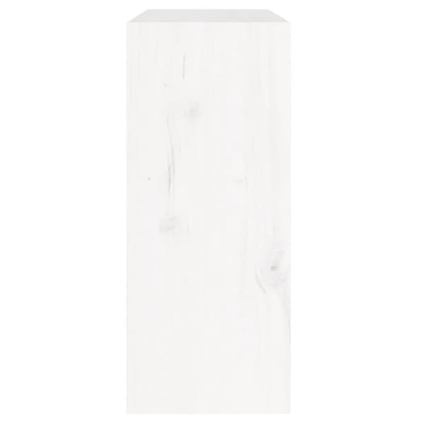 vidaXL Bokhylla/rumsavdelare vit 60x30x71,5 cm massiv furu