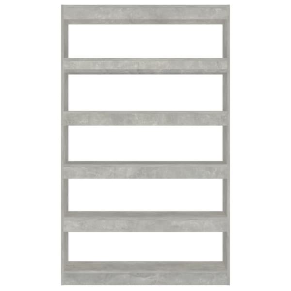 vidaXL bogreol/rumdeler 100x30x166 cm betongrå