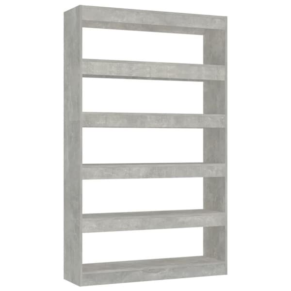 vidaXL bogreol/rumdeler 100x30x166 cm betongrå