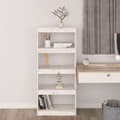Miniatyrbillede 3 af 11: vidaXL bogreol/rumdeler 60x30x135,5 cm massivt fyrretræ hvid