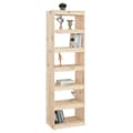 Miniatyrbilde 3 av 11: vidaXL Bokhylle/romdeler 60x30x199,5 cm heltre furu