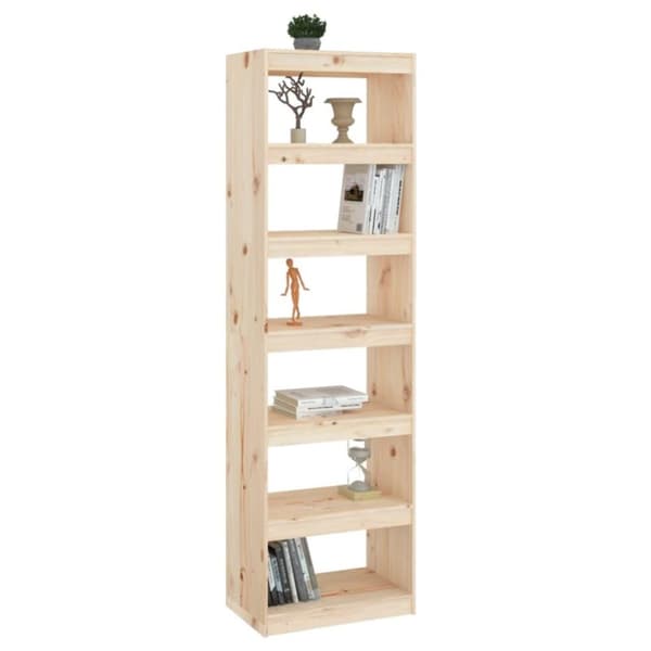 vidaXL Bokhylle/romdeler 60x30x199,5 cm heltre furu