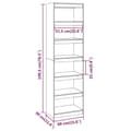 Miniatyrbilde 8 av 11: vidaXL Bokhylle/romdeler 60x30x199,5 cm heltre furu