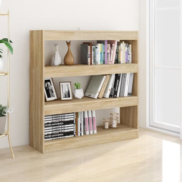 vidaXL bogreol/rumdeler 100x30x103 cm sonoma-eg