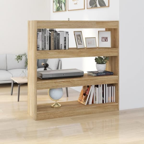 vidaXL bogreol/rumdeler 100x30x103 cm sonoma-eg