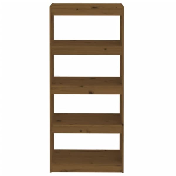 vidaXL bogreol/rumdeler 60x30x135,5 cm fyrretræ gylden brun