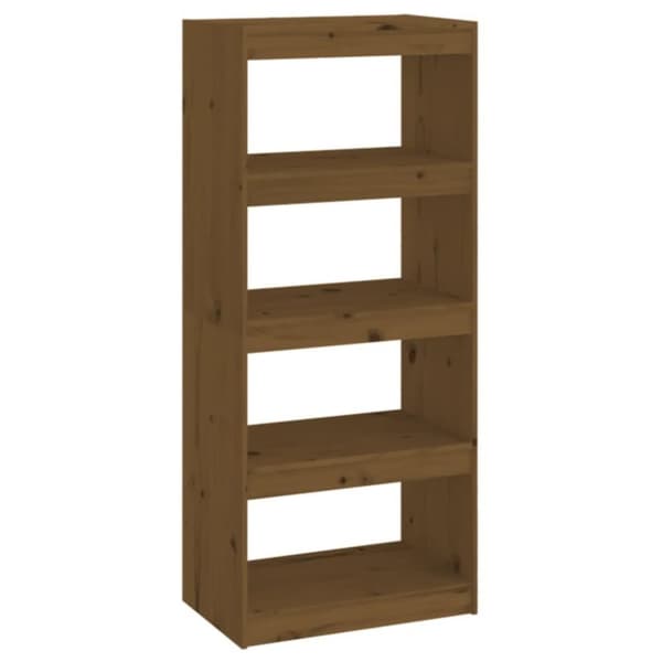 vidaXL bogreol/rumdeler 60x30x135,5 cm fyrretræ gylden brun