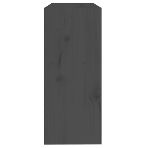 vidaXL bogreol/rumdeler 60x30x71,5 cm massivt fyrretræ grå