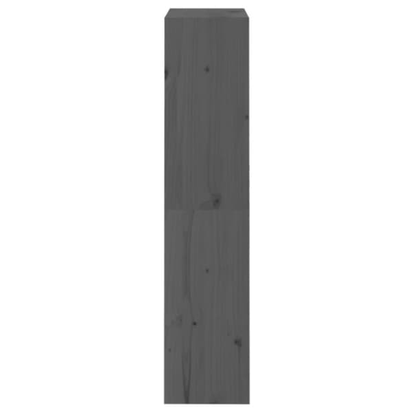 vidaXL bogreol/rumdeler 60x30x135,5 cm massivt fyrretræ grå
