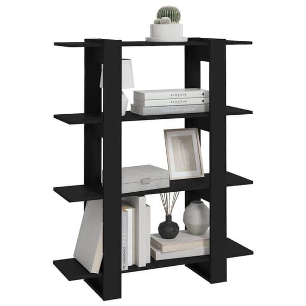 vidaXL bogreol/rumdeler 100x30x123,5 cm sort