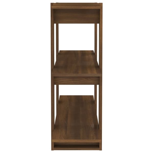 vidaXL bogreol/rumdeler 100x30x87 cm brun egetræ