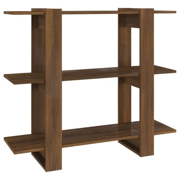vidaXL bogreol/rumdeler 100x30x87 cm brun egetræ
