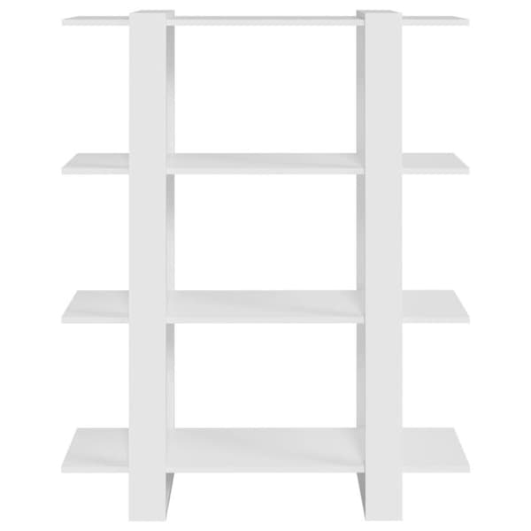 vidaXL bogreol/rumdeler 100x30x123,5 cm fyrretræ hvid
