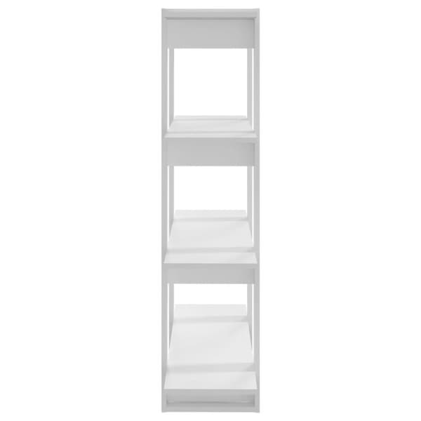 vidaXL bogreol/rumdeler 100x30x123,5 cm fyrretræ hvid