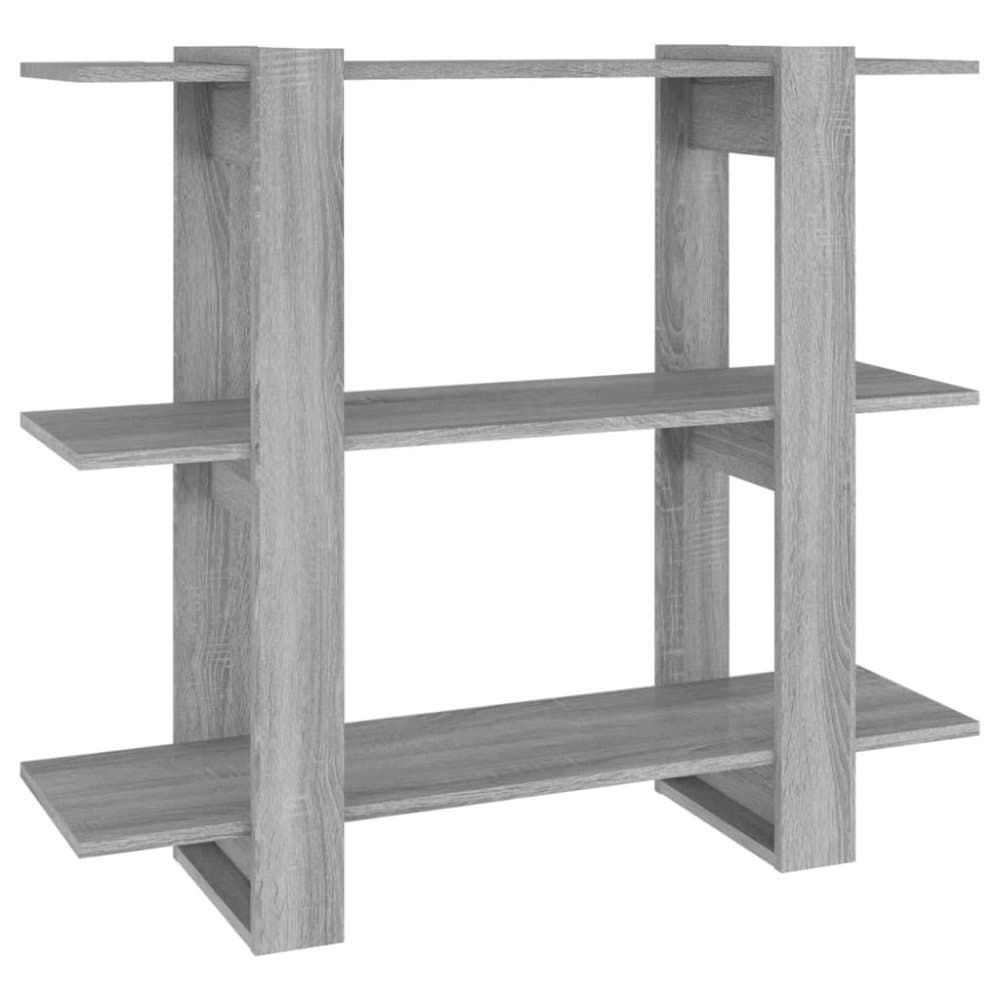 vidaXL Bokhylla/Rumsavdelare grå sonoma-ek 100x30x87 cm