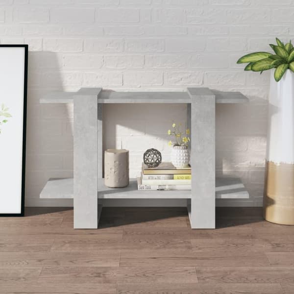 vidaXL Bokhylla/Rumsavdelare betonggrå 80x30x51 cm