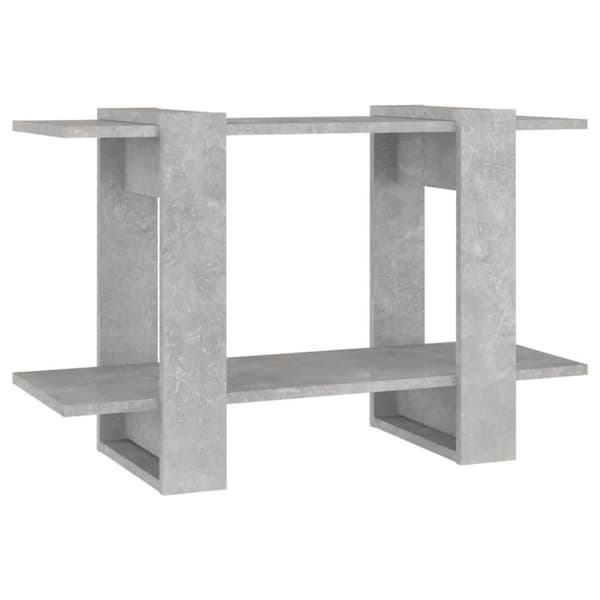 vidaXL Bokhylla/Rumsavdelare betonggrå 80x30x51 cm