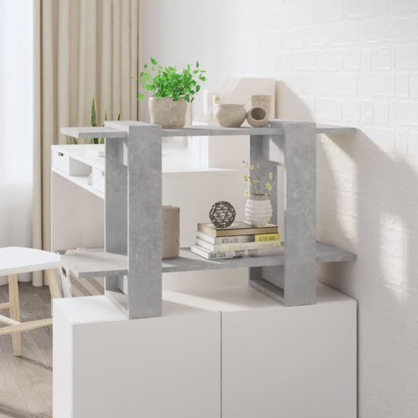 vidaXL bogreol/rumdeler 80x30x51 cm betongrå