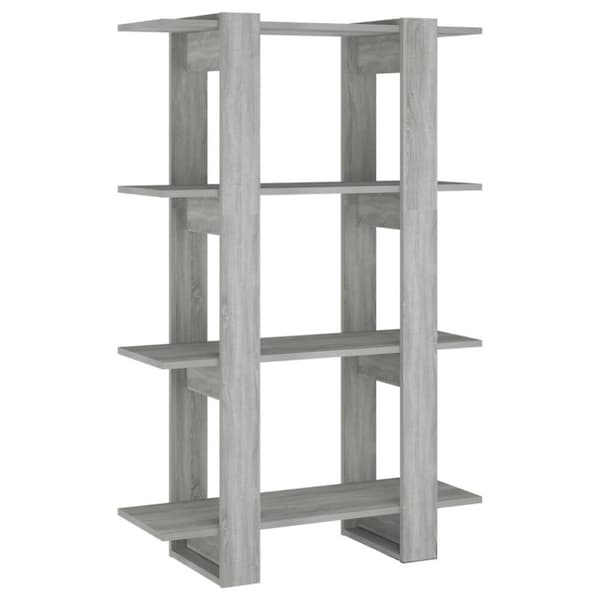 vidaXL bogreol/rumdeler 80x30x123,5 cm grå sonoma-eg