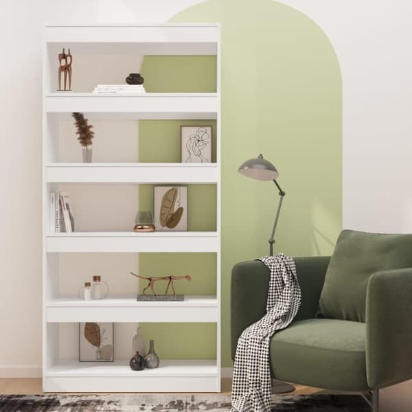 vidaXL bogreol/rumdeler 80x30x166 cm spånplade hvid