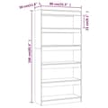 Miniatyrbillede 7 af 10: vidaXL bogreol/rumdeler 80x30x166 cm spånplade hvid