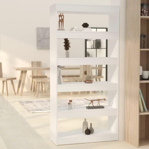 vidaXL bogreol/rumdeler 80x30x166 cm spånplade hvid