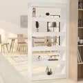 Miniatyrbillede 1 af 10: vidaXL bogreol/rumdeler 80x30x166 cm spånplade hvid