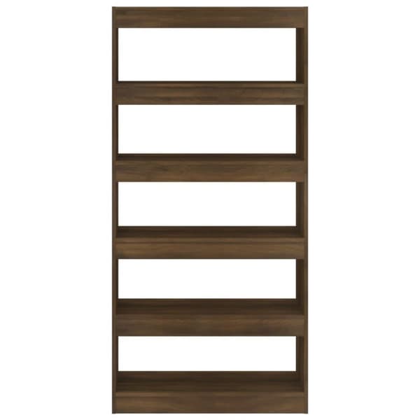 vidaXL bogskab/rumdeler 80x30x166 cm spånplade brun eg