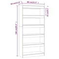 Miniatyrbillede 7 af 10: vidaXL bogskab/rumdeler 80x30x166 cm spånplade brun eg