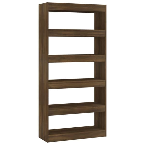 vidaXL bogskab/rumdeler 80x30x166 cm spånplade brun eg