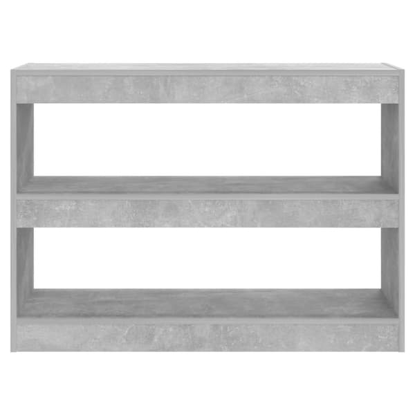 vidaXL bogreol/rumdeler 100x30x72 cm betongrå